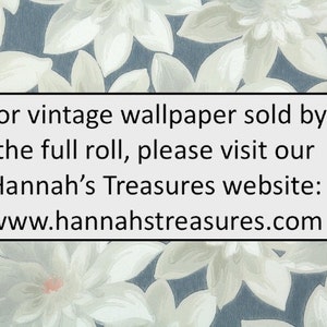 1940's Vintage Wallpaper Floral Wallpaper with Large Pink Open Roses and Blue Flowers on White image 5