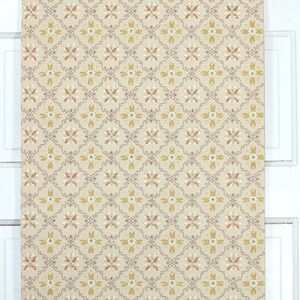 1950s Vintage Wallpaper by the Yard Gold Tan and Brown Geometric image 3