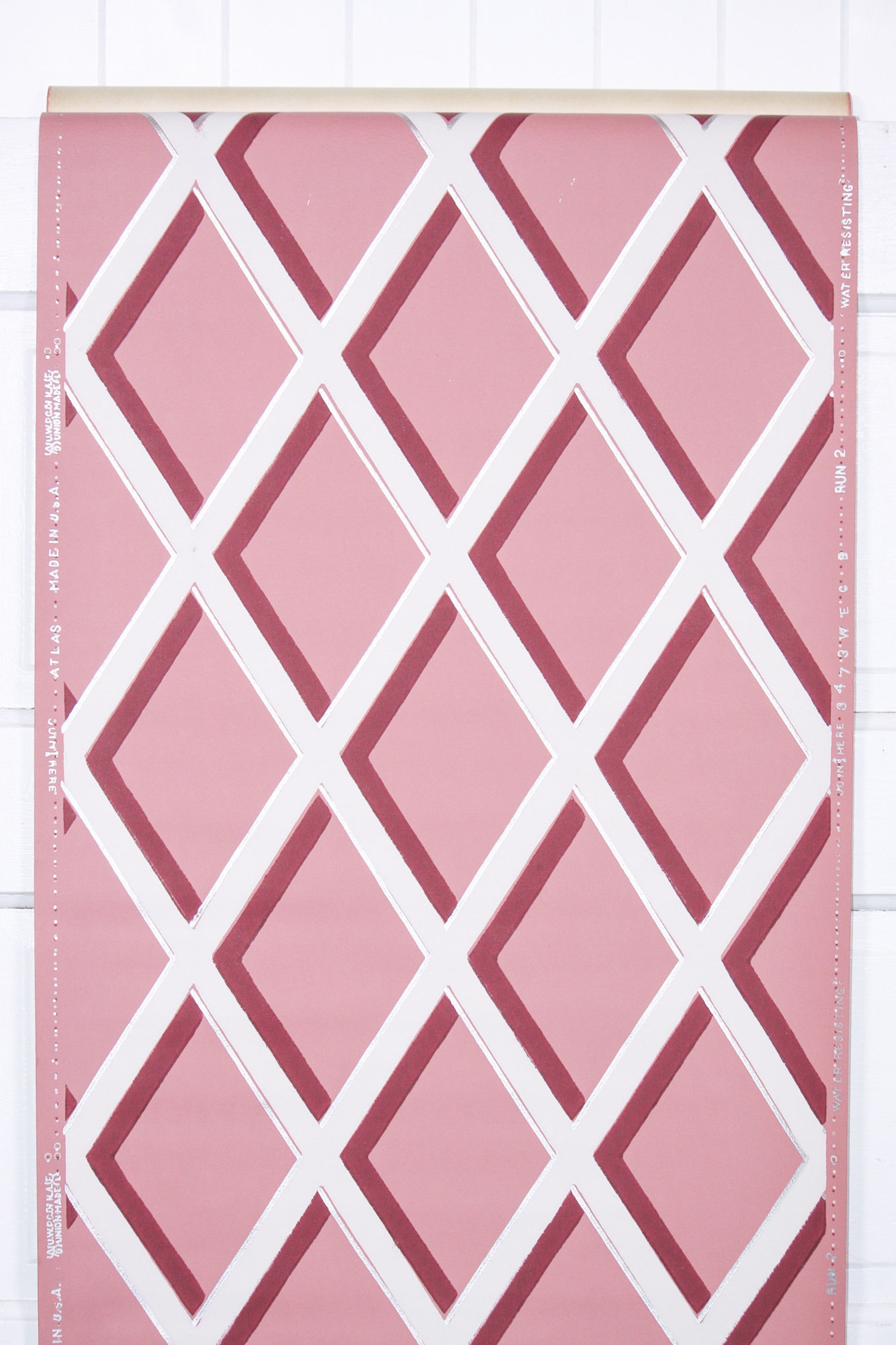 1950s Vintage Wallpaper by the Yard Geometric Vintage Etsy