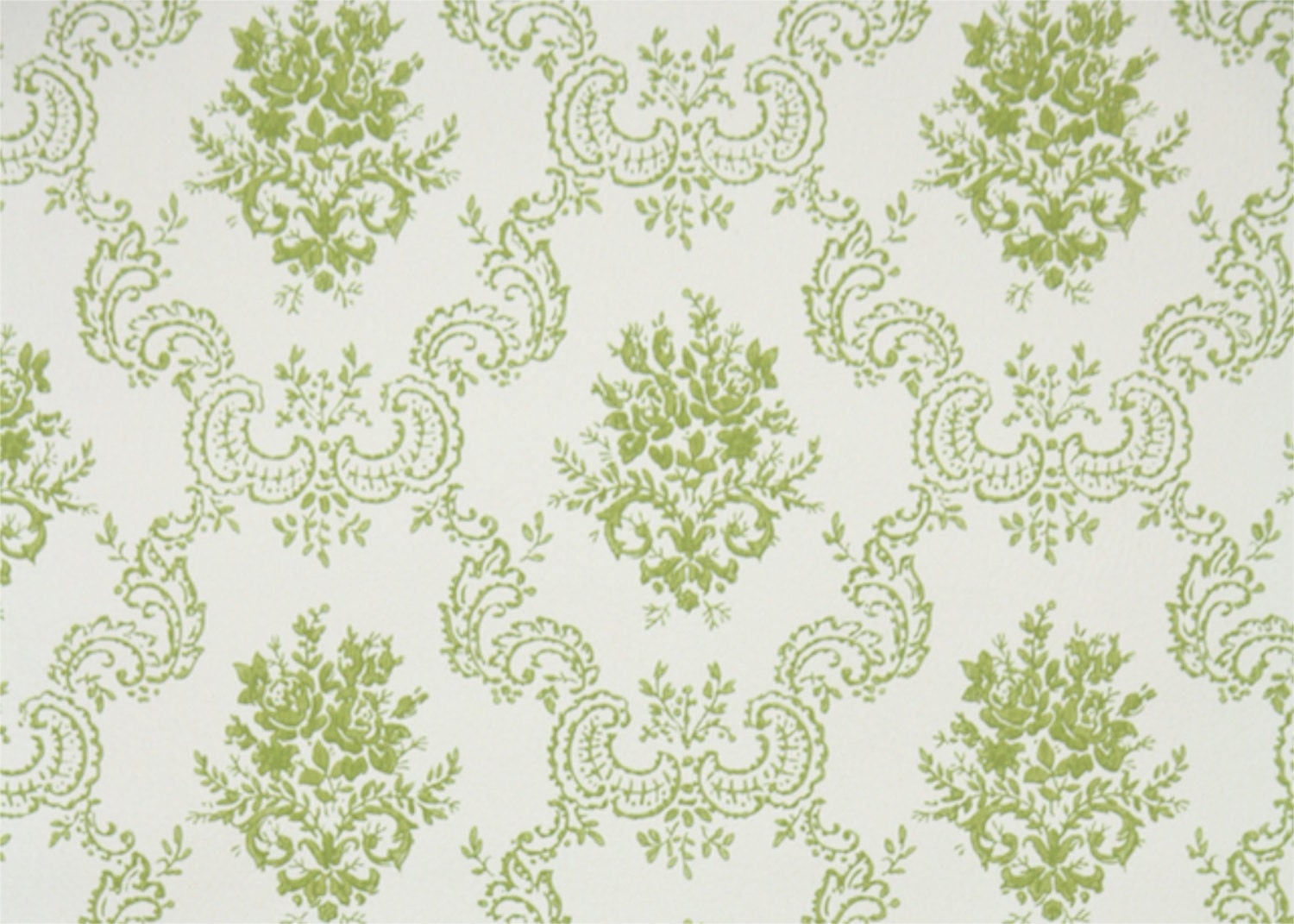 1950s Vintage Wallpaper by the Yard Green and White Rose - Etsy 1950s Vintage Wallpaper by the Yard Green and White Rose - Etsy