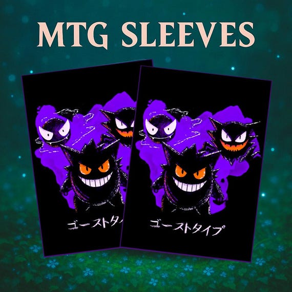 Gengar Card Sleeves, Pokmon Sleeves, Card Protectors for MTG, EDH,  Commander, F&B, TCG, Gifts for Gamers Card Sleeve - Etsy Ireland
