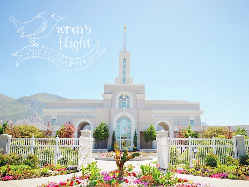 Mount Timpanogos Temple Digital Download Cheerful and Bright Fine Art Photography image 1