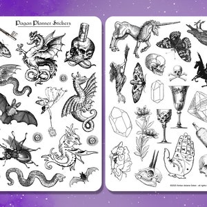 Pagan Planner Stickers Print-and-cut File for Cricut and Silhouette ...