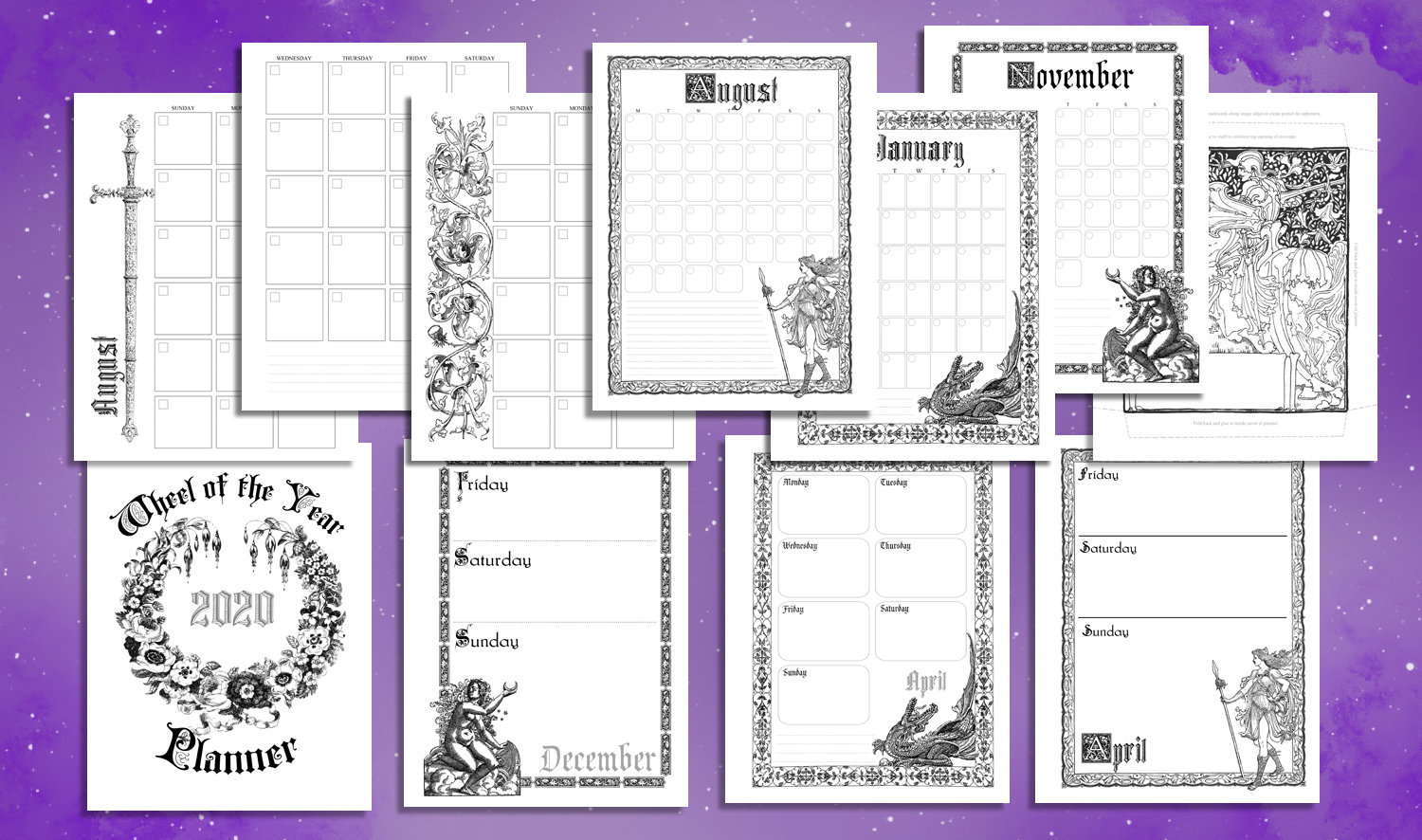 Printable Pagan Planner MEGA PDF File Almost 300 Pages of - Etsy
