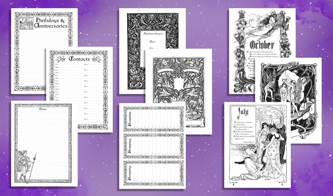 Printable Pagan Planner MEGA PDF File Almost 300 Pages of - Etsy