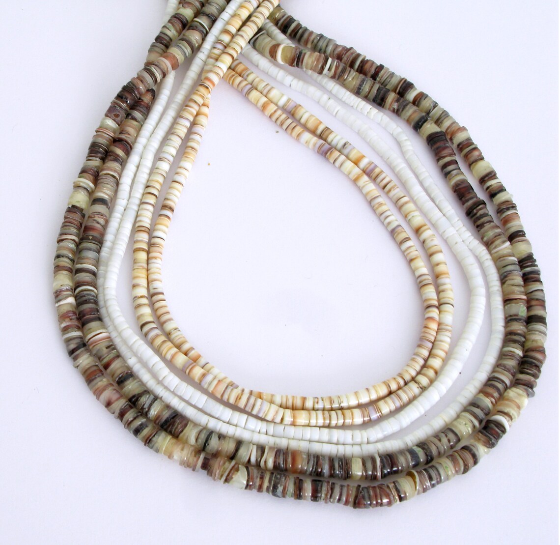 Shell Heishi Beads 3mm to 4.5mm Natural Shell Beads White Etsy