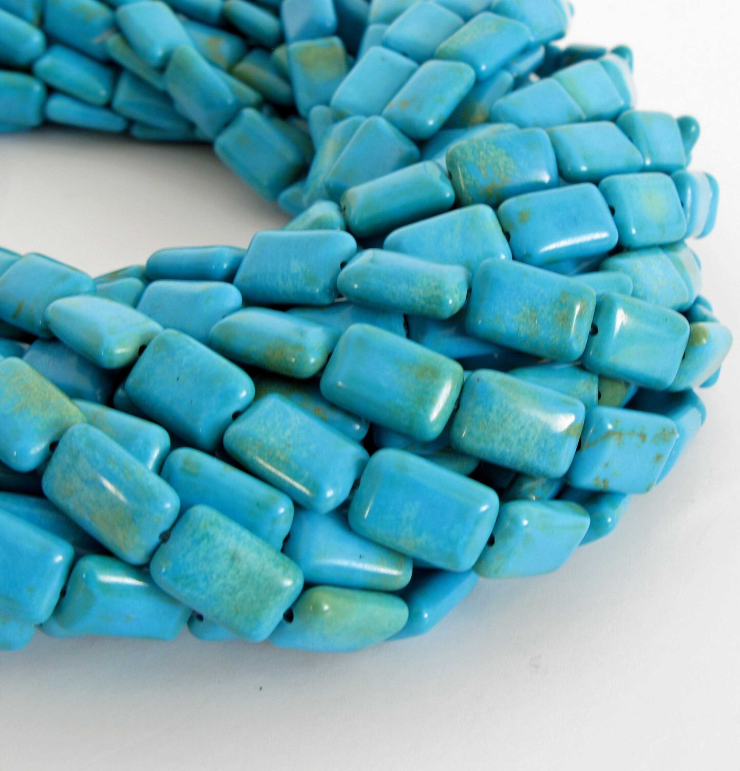 12mm Chalk Turquoise Rectangle Beads 12mm Rectangle Chalk Etsy