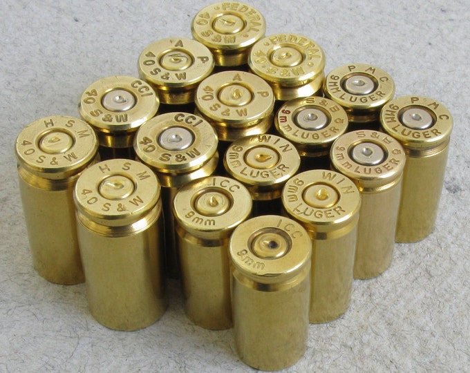 8 Matched Pairs Brass Shell Casings 40 Smith and Wesson and 9mm Luger Etsy
