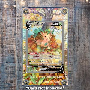 Pokemon Leafeon V Alt Art 167/203 Evolving Skies aangepaste vitrineplaat