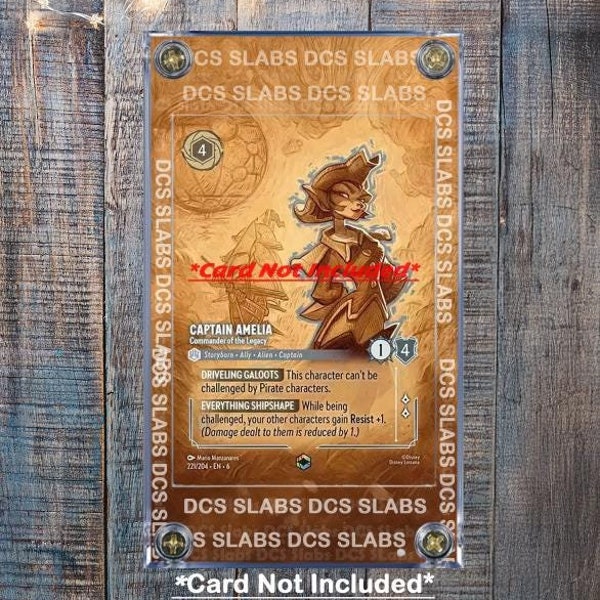 Disney Lorcana Azurite Sea Captain Amelia Commander of the Legacy 221/204 Enchanted Chapter 6 Custom Case