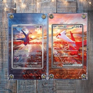 x2 Pokemon Latias EX 239/191 & Latios 203 vitrine personnalisée de Surging Sparks