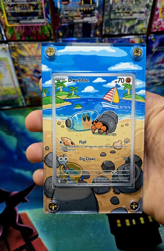 Pokemon Dwebble 129/086 IR Black Bolt Extended Art Case - Etsy