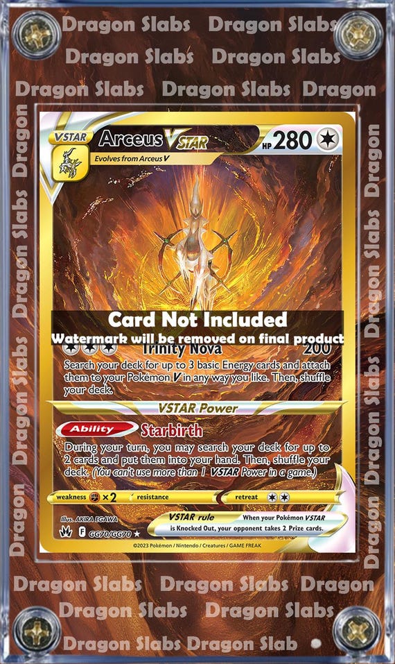 Pokemon Arceus VSTAR GG70 Crown Zenith Promo Alt Art Display Case