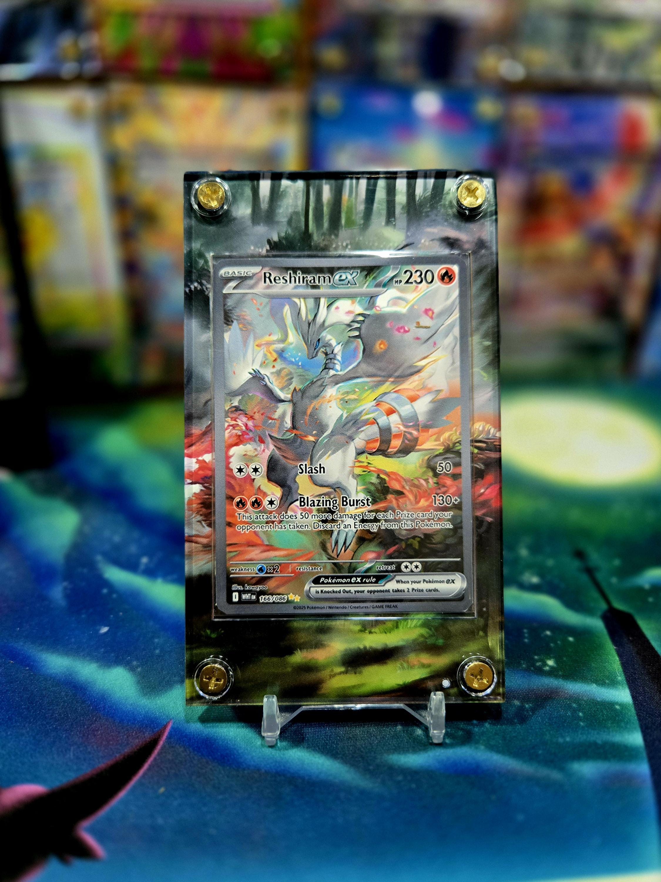 X2 Pokemon Zekrom EX & Reshiram EX 166 White Flare Extended Art