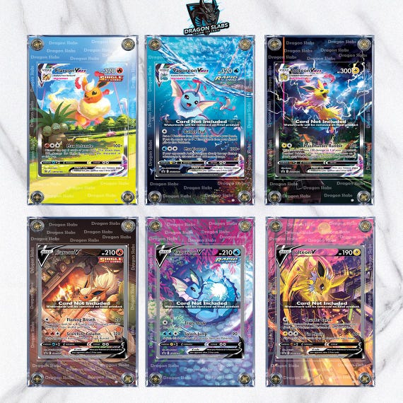 X6 Pokemon Jolteon Flareon Vaporeon VMAX & V Alt Art SWSH180