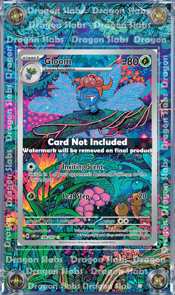 Pokemon Gloom IR 198-197 Illustration Rare Obsidian Flames Card Custom  Display Case - Etsy