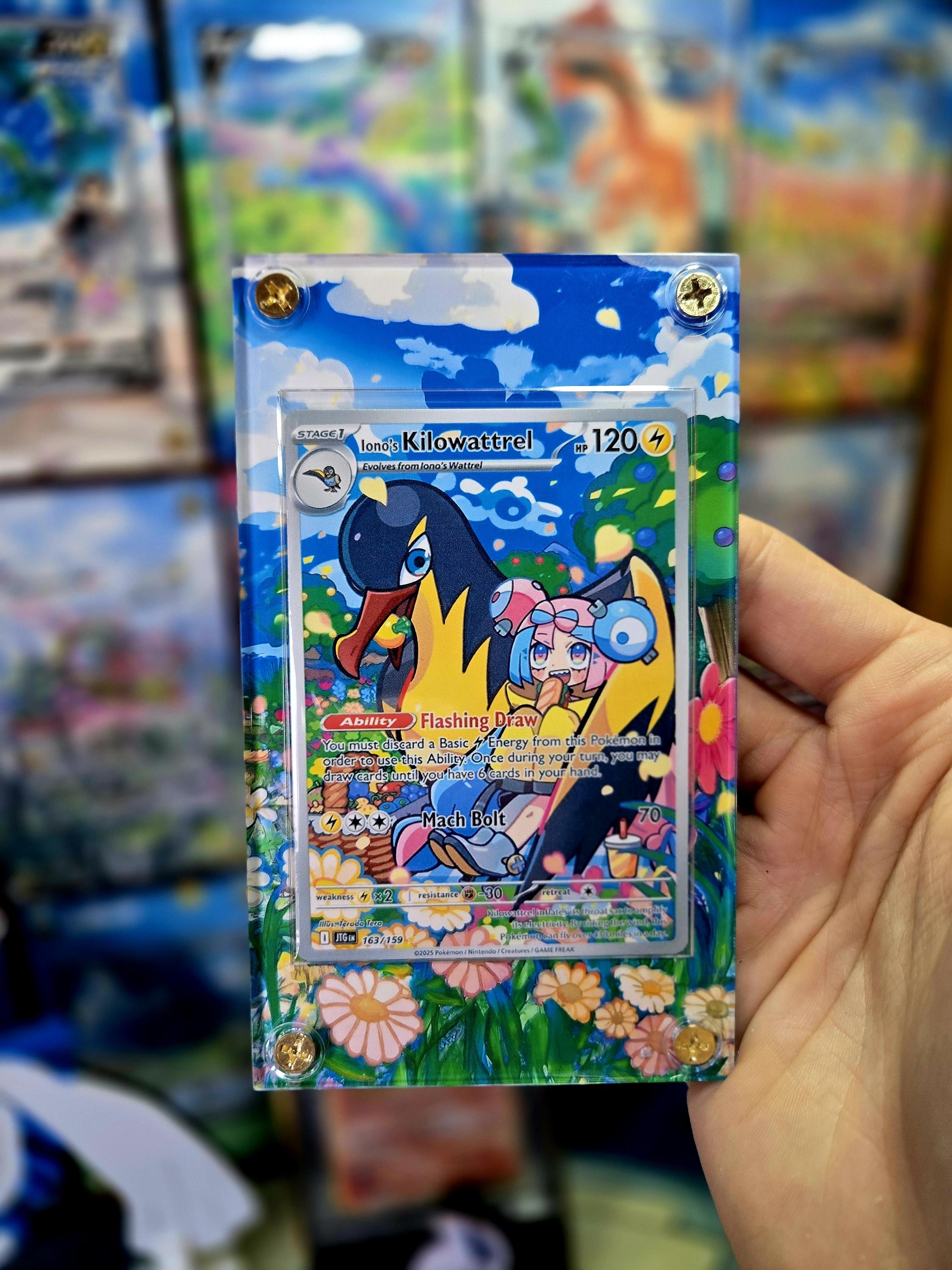 Pokemon Iono's Kilowattrel 163/159 Journey Together Extended Art Custom  Case - Etsy
