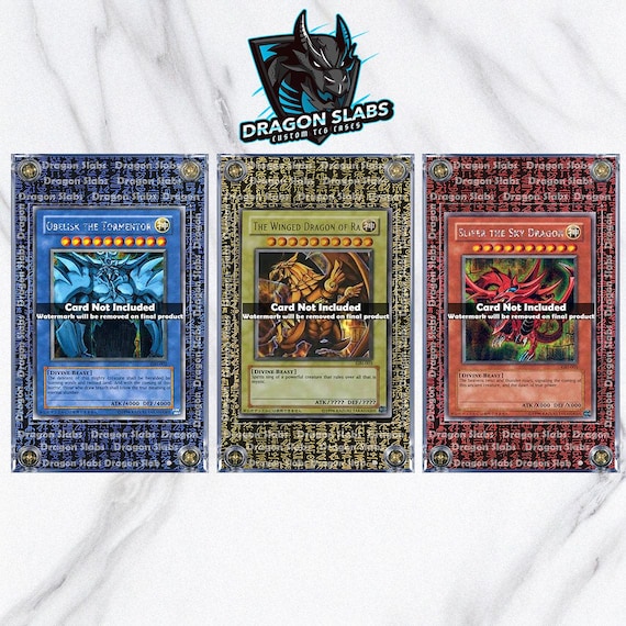 X3 Yugioh Prismatic Hyrogliphics Egyptian Gods Case Slabs - Winged Dragon  of Ra, Slifer the Sky Dragon, Obelisk the Tormentor - Etsy