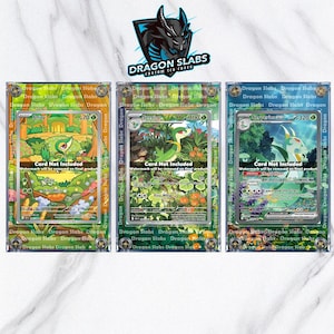 x3 Pokemon Snivy, Servine, Serperior EX SIR 167 087 088 étuis artistiques à boulon noir étendu
