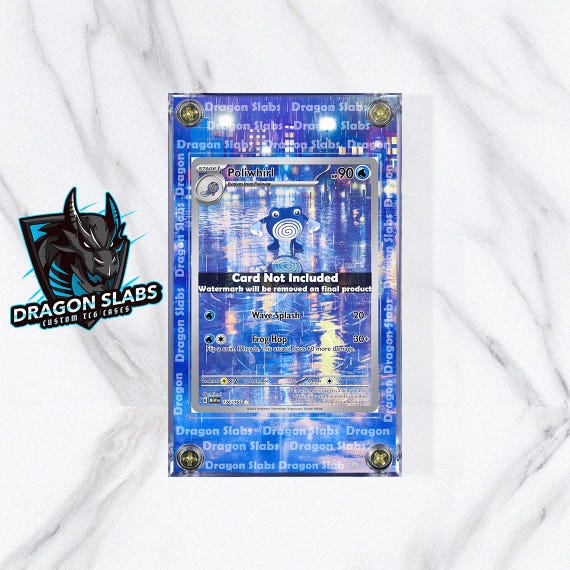 Pokemon 151 Poliwhirl IR 176/165 Custom Display Case From Pokemon
