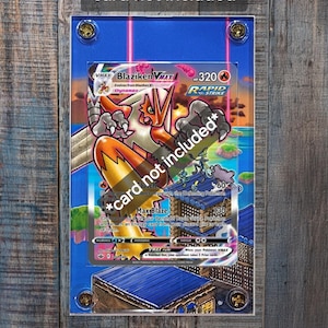 Plaque de vitrine personnalisée Pokemon Blaziken Vmax Chilling Reign 201/198