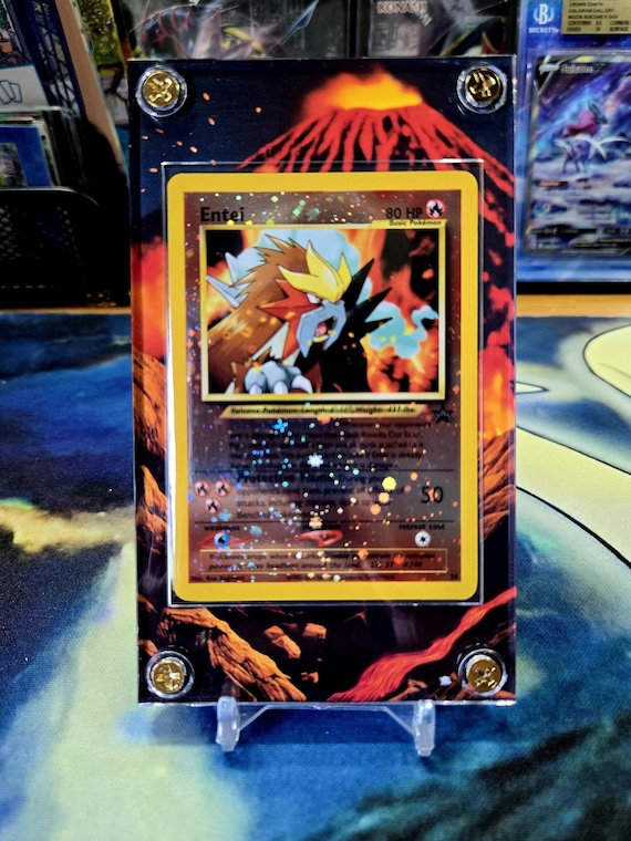entei pokemon card promo Pokemon Entei Promo 34 Movie Black Star Extended Art Case
