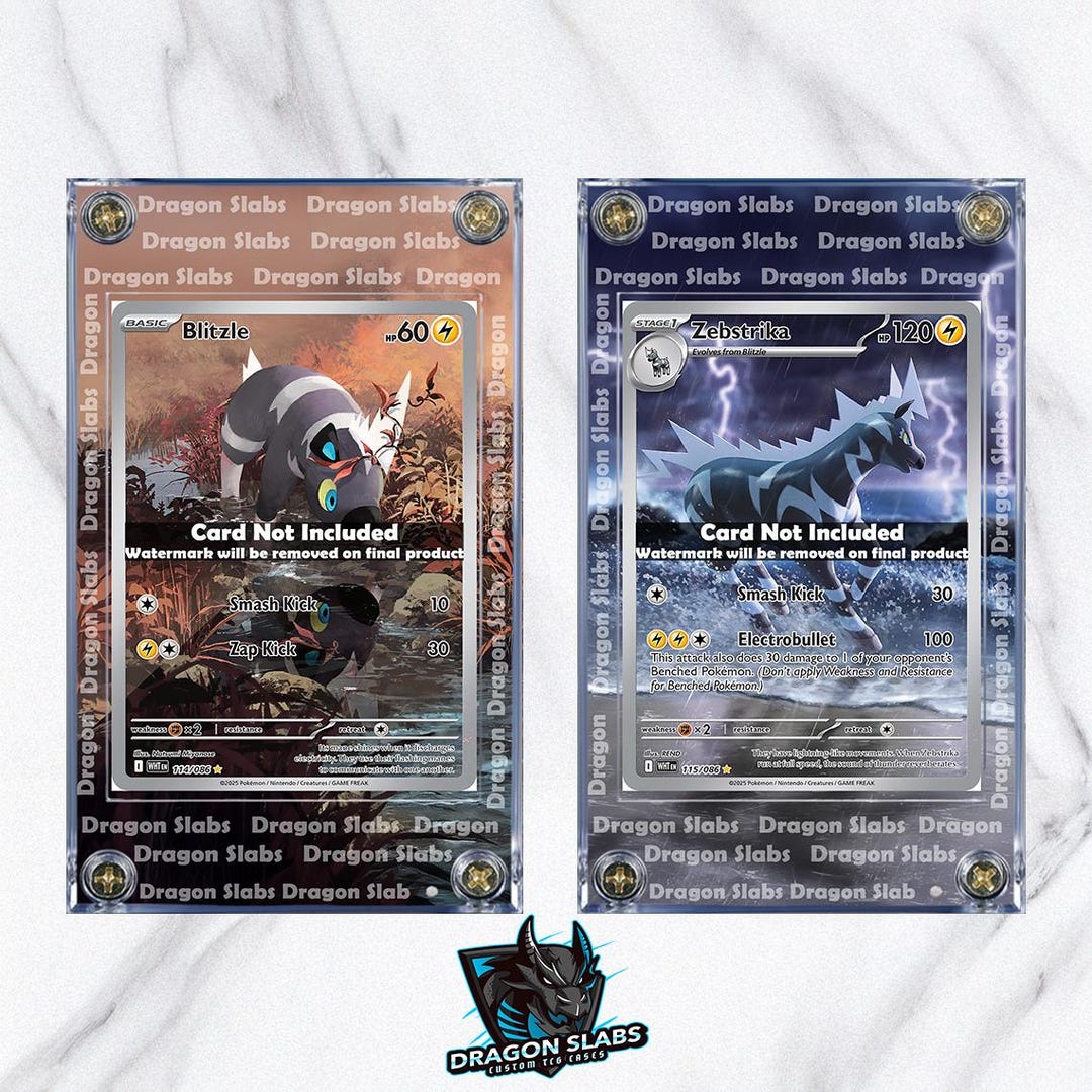 X2 Pokemon Blitzle Zebstrika 114 115 IR White Flare Extended Art