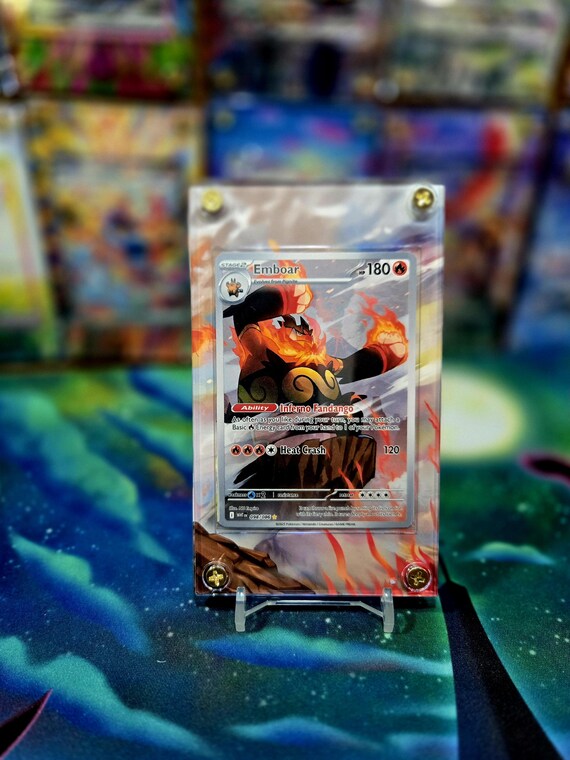 Pokemon Emboar IR 098/086 White Flare Extended Art Case - Etsy Pokemon Emboar IR 098/086 White Flare Extended Art Case - Etsy