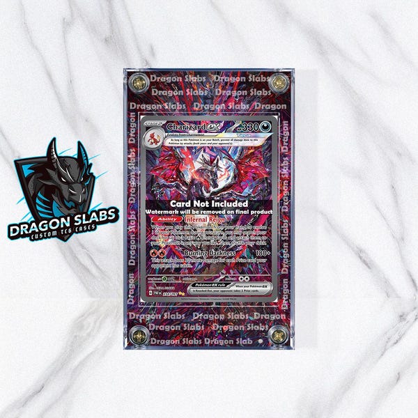 Vitrina personalizada de Pokémon Charizard EX 234 Paldean Fates con ilustraciones extendidas