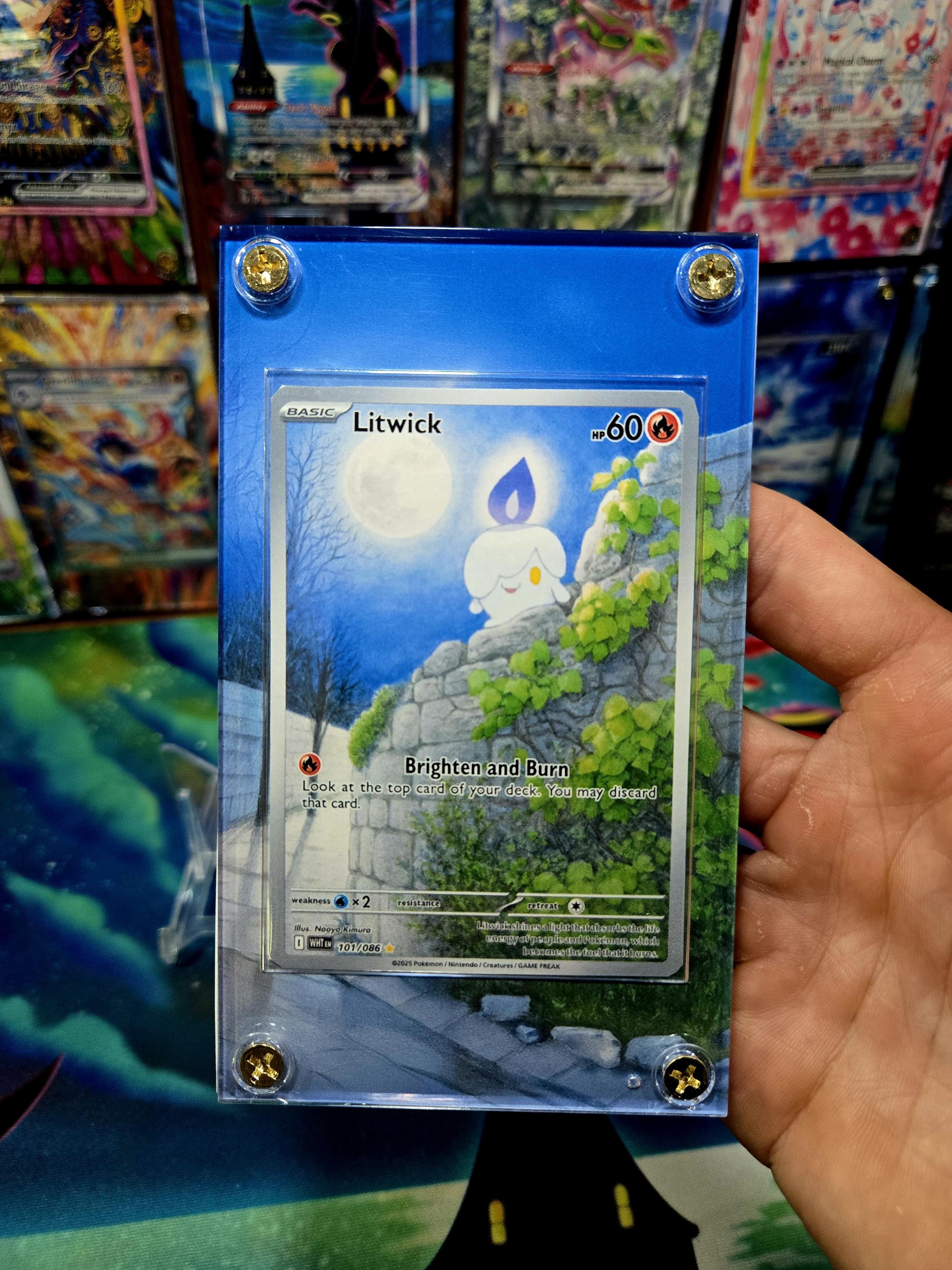 Pokemon Litwick IR 101/086 White Flare Extended Art Case - Etsy