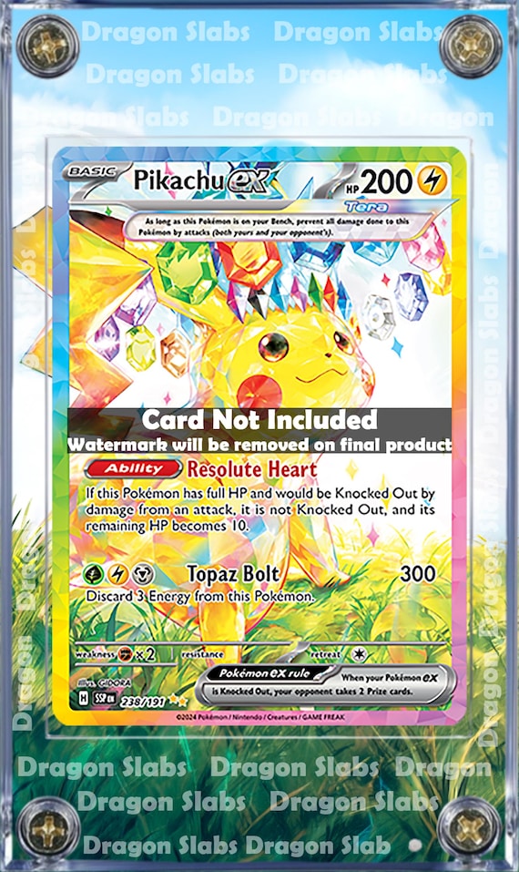 238 191 pokemon card Pokemon Pikachu EX 238/191 SIR Extended Artwork Case From Surging Sparks