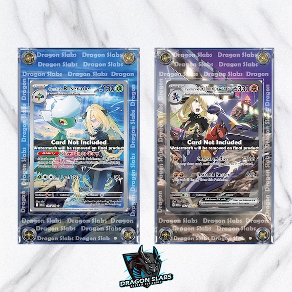 X2 Pokemon Cynthia's Garchomp EX 232 Roserade Destined Rivals Extended Art  Case - Etsy