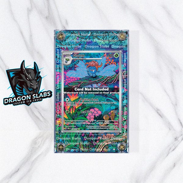 Pokemon Gloom IR 198-197 Illustration Rare Obsidian Flames Card Custom Display Case