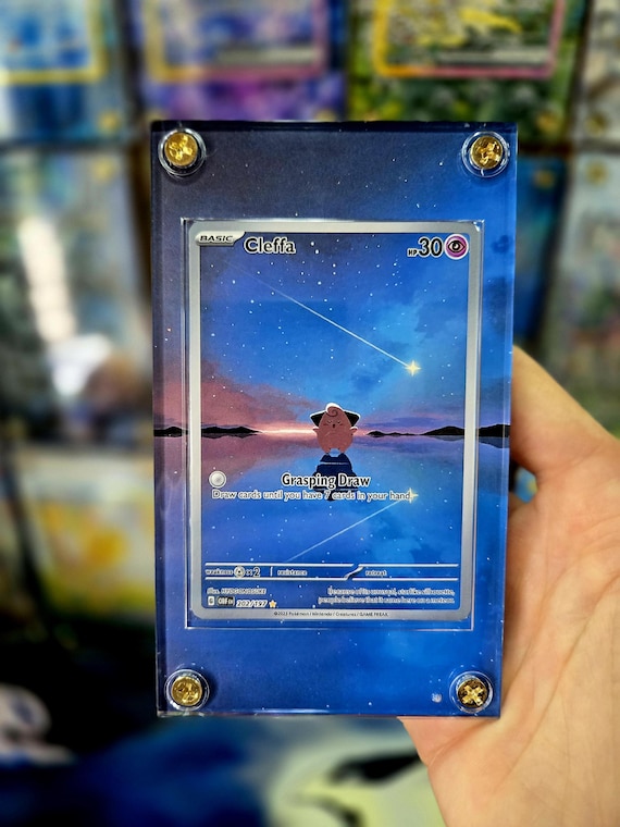 Pokemon Cleffa 202/197 IR Obsidian Flames Extended Artwork Custom Case -  Etsy