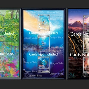 x3 Pokemon 151 Starter Evolution Set Pokémon Card 8.5 x 14" Display Frames