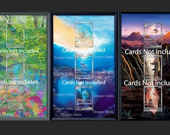 x3 Pokemon 151 Starter Evolution Set Pokémon Card 8.5 x 14" Display Frames
