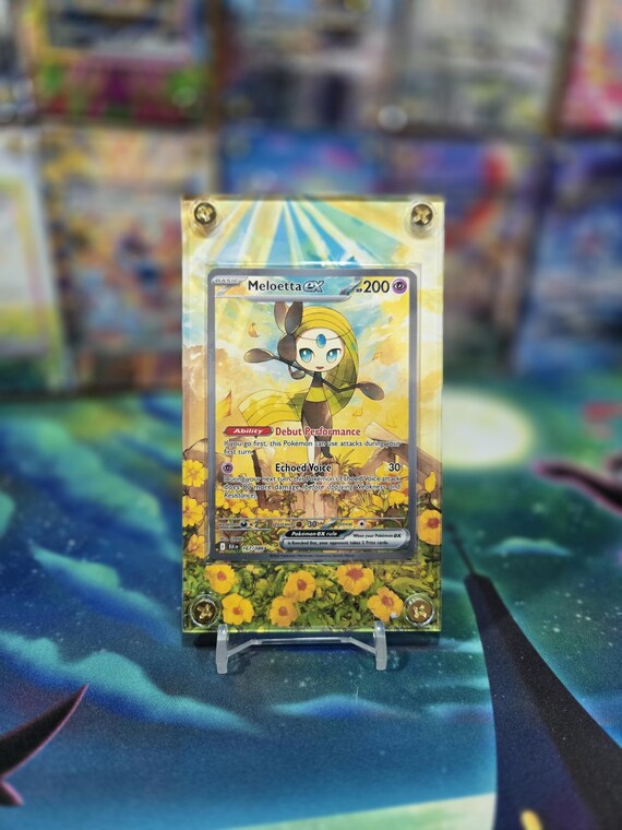 pokemon meloetta ex card 167/086 SIR Black Bolt Extended Art Case this Pokémons Echoed Voice attack does 80 more damage (before applying Weakness and Resistance). 2025 Pokemon Scarlet & Violet