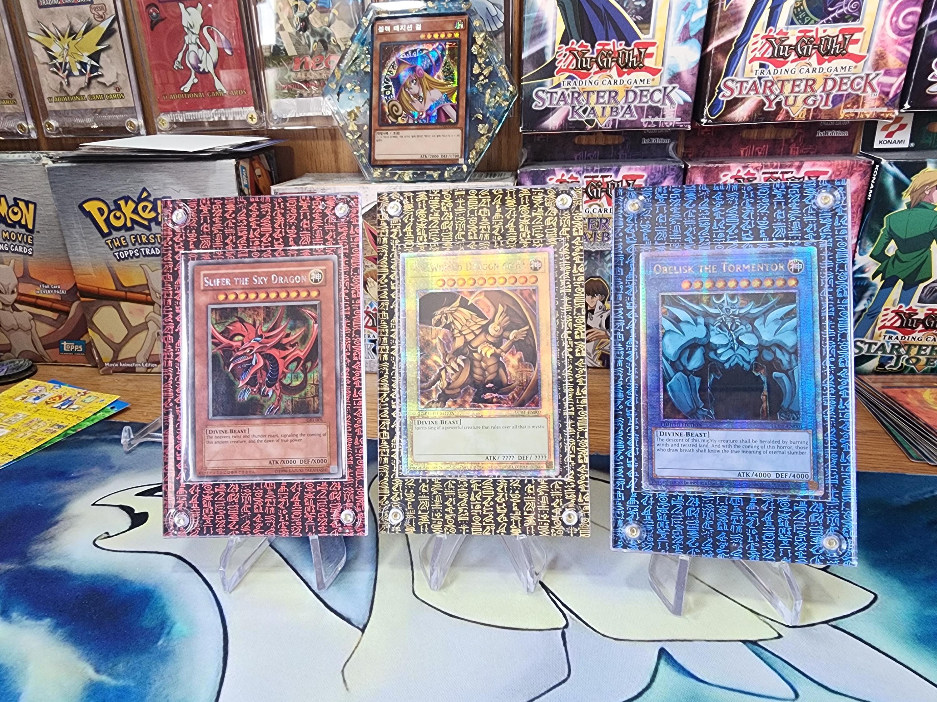 X3 Yugioh Prismatic Hyrogliphics Egyptian Gods Case Slabs - Winged Dragon  of Ra, Slifer the Sky Dragon, Obelisk the Tormentor - Etsy