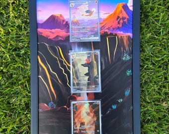 Cornice espositiva estesa Pokemon 151 Charizard EX Charmeleon Charmander 8,5 x 14"