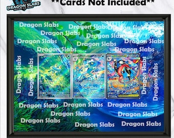 Froakie Frogadier Mega Greninja EX Chaos Rising Marco de exhibición de 8.5 x 11" Arte extendido