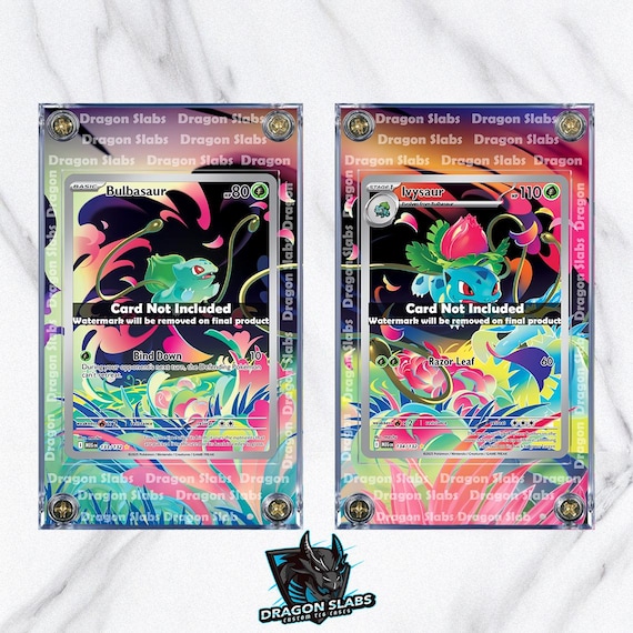 X2 Pokemon Bulbasaur & Ivysaur IR 133 134/132 Extended Artwork Cases - Etsy