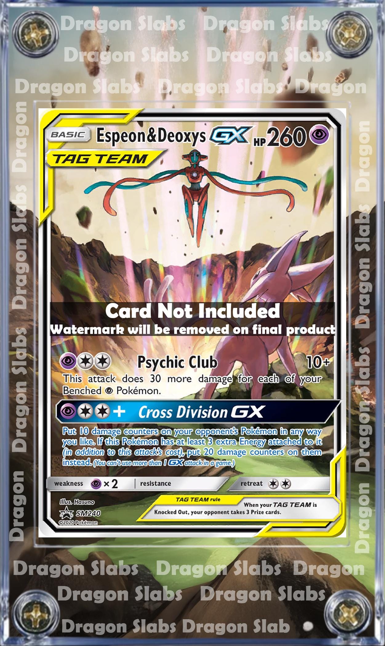 Espeon & Deoxys GX Tag Team SM240 Promo Extended Artwork Case - Etsy