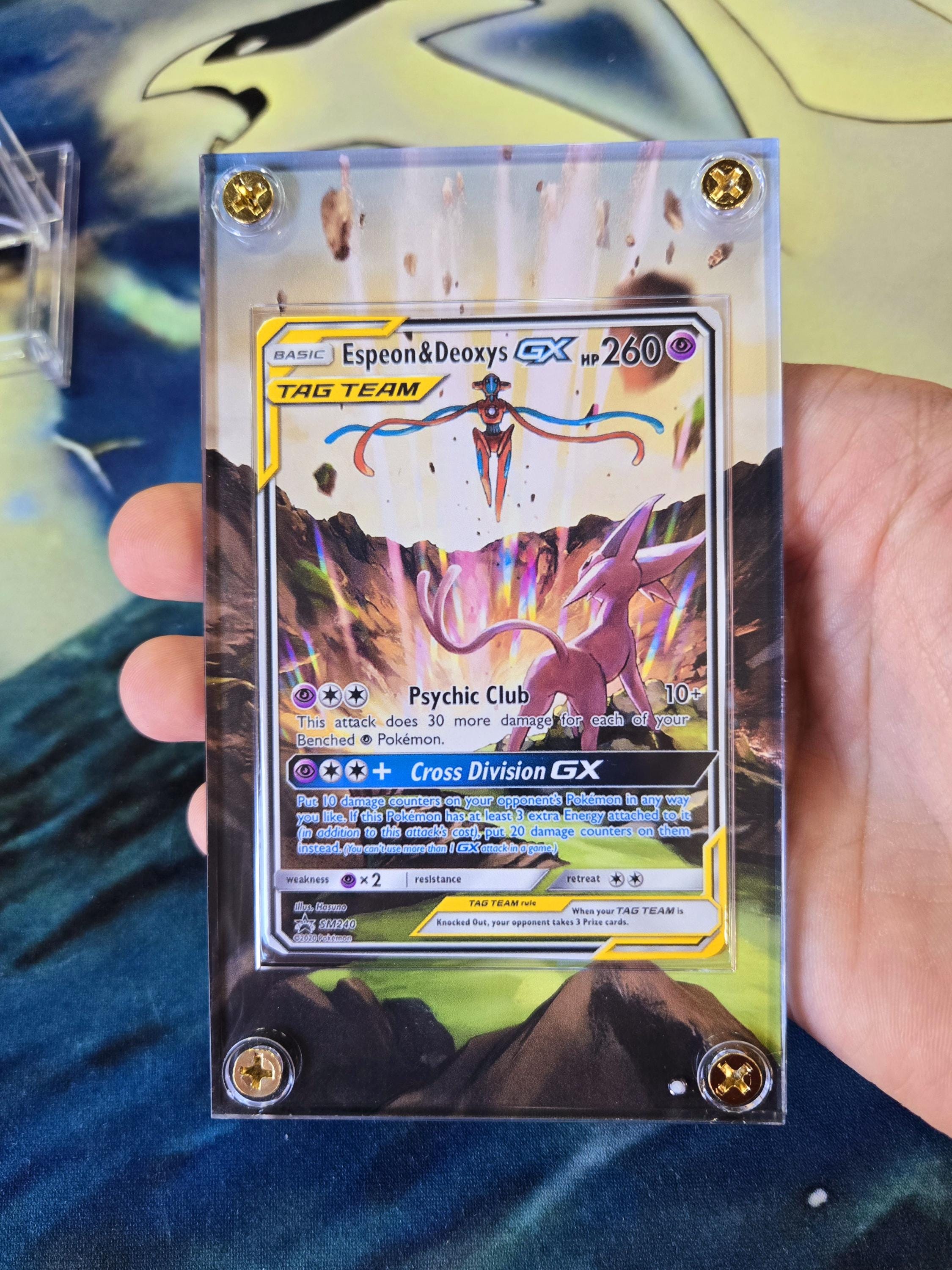 Espeon & Deoxys GX Tag Team SM240 Promo Extended Artwork Case - Etsy