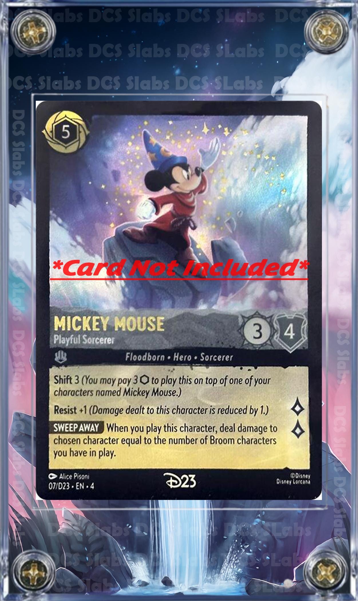 2024 Disney Lorcana Mickey Mouse Playful Sorcerer D23 Promo Custom
