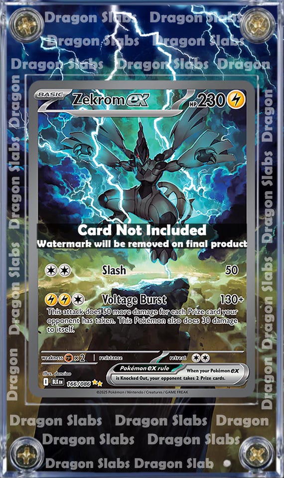 X2 Pokemon Zekrom EX & Reshiram EX 166 White Flare Extended Art