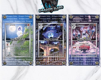 x3 Litwick Lampent Chandelure IR 101 102 103 set Black Bolt Extended Artwork Cases
