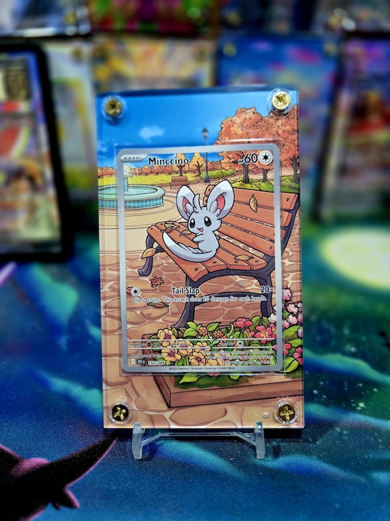 Pokemon Minccino 152/086 IR Black Bolt Extended Art Case - Etsy