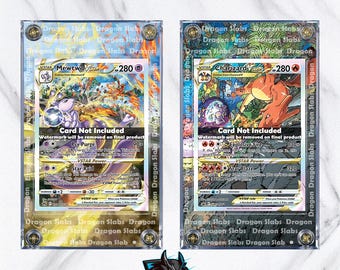 Pokemon Mewtwo Vstar GG40 e Charizard SWSH262 Crown Zenith Vetrine personalizzate Illustrazione estesa