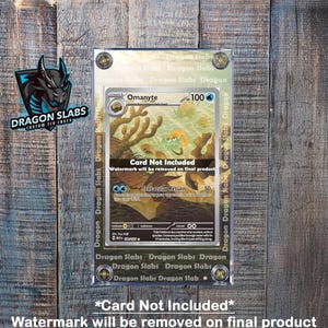 Pokemon 151 Omanyte 180/165 Étui personnalisé à affichage étendu pour oeuvres d'art