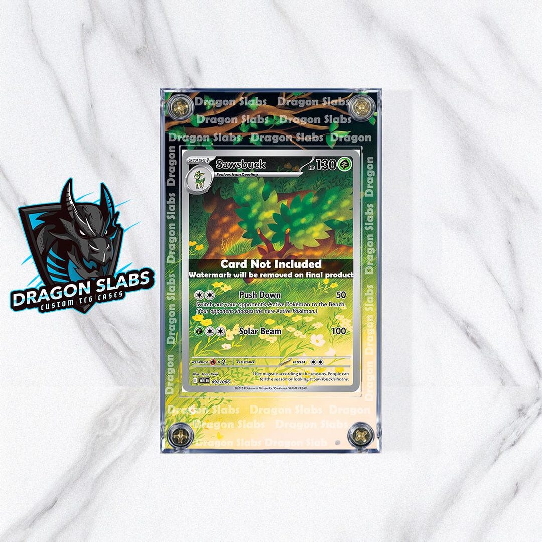 Pokemon Sawsbuck 092/086 IR White Flare Extended Art Case - Etsy